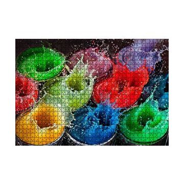 Cakapuzzle Renkli Damlalar Patlıyor 120 Parça Ahşap Puzzle