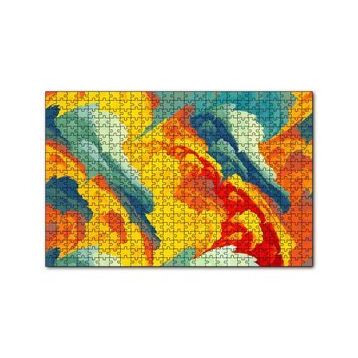Cakapuzzle Renkli Fırça Darbeleri Kompozisyon 120 Parça Ahşap Puzzle
