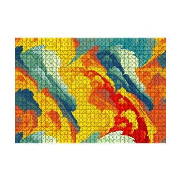 Cakapuzzle Renkli Fırça Darbeleri Kompozisyon 120 Parça Ahşap Puzzle