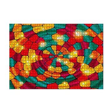 Cakapuzzle Renkli Geometrik Şekiller Vitray 120 Parça Ahşap Puzzle