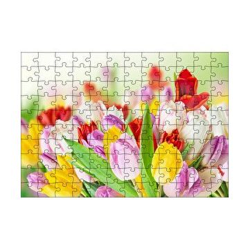 Cakapuzzle Renkli Laleler Görseli 120 Parça Ahşap Puzzle