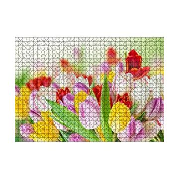 Cakapuzzle Renkli Laleler Görseli 120 Parça Ahşap Puzzle