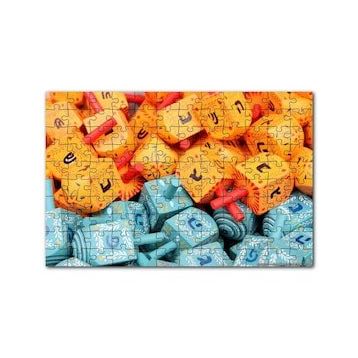 Cakapuzzle Renkli ve Harfli Minik Topaçlar 120 Parça Ahşap Puzzle