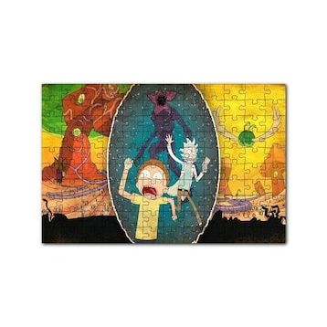 Cakapuzzle Rick ve Morty Bitmeyen Kaçış 120 Parça Ahşap Puzzle