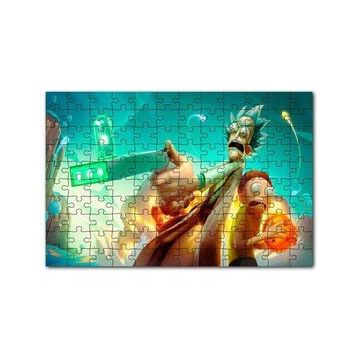 Cakapuzzle Rick ve Morty Dragon Ball 120 Parça Ahşap Puzzle