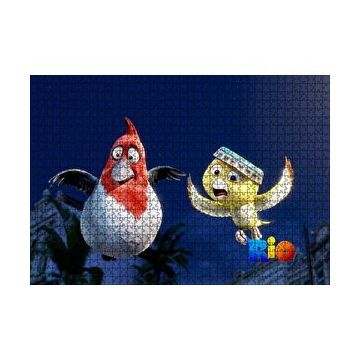 Cakapuzzle Rio Macerası Sarı ve Kırmızı Beyaz Kuşlar 120 Parça Ahşap Puzzle