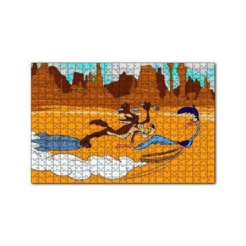 Cakapuzzle Road Runner ve Coyote 120 Parça Ahşap Puzzle
