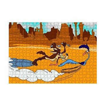 Cakapuzzle Road Runner ve Coyote 120 Parça Ahşap Puzzle