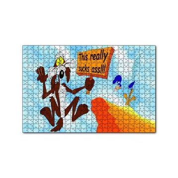 Cakapuzzle Road Runner ve Coyote Uçurumdan Aşağı 120 Parça Ahşap Puzzle