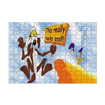 Cakapuzzle Road Runner ve Coyote Uçurumdan Aşağı 120 Parça Ahşap Puzzle