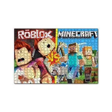 Cakapuzzle Roblox Ve Minecraft Çizgi Film Görseli 120 Parça Ahşap Puzzle
