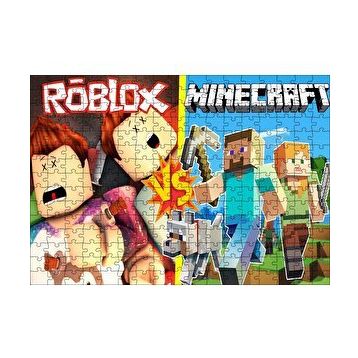 Cakapuzzle Roblox Ve Minecraft Çizgi Film Görseli 120 Parça Ahşap Puzzle
