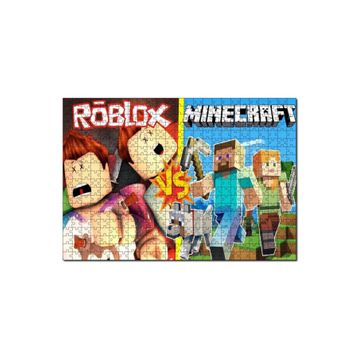 Cakapuzzle Roblox ve Minecraft Çizgi Film Görseli 500 Parça Puzzle