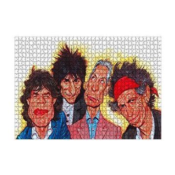 Cakapuzzle Rolling Stones Karikatürize 120 Parça Ahşap Puzzle