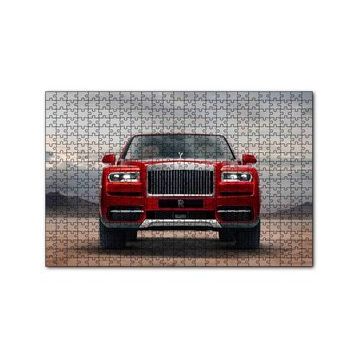 Cakapuzzle Rollsroyce Cullinan Kırmızı Cephe Görseli 120 Parça Ahşap Puzzle