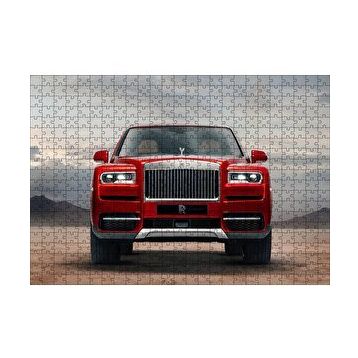 Cakapuzzle Rollsroyce Cullinan Kırmızı Cephe Görseli 120 Parça Ahşap Puzzle