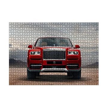 Cakapuzzle Rollsroyce Cullinan Kırmızı Cephe Görseli 120 Parça Ahşap Puzzle