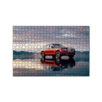 Cakapuzzle Rollsroyce Cullinan Kırmızı Işıltılı Görseli Yapboz MDF Puzzle