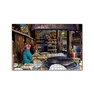 Cakapuzzle Sacda Ekmek Yapan Kadınlar 120 Parça Ahşap Puzzle