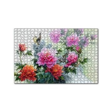 Cakapuzzle Şakayık Çiçeği Ve Kuşlar 120 Parça Ahşap Puzzle