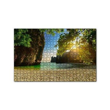 Cakapuzzle Saklı Sahilde Günbatımı 120 Parça Ahşap Puzzle