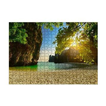 Cakapuzzle Saklı Sahilde Günbatımı 120 Parça Ahşap Puzzle