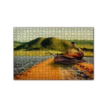 Cakapuzzle Salyangoz Kız Doğa Yol Soyut 120 Parça Ahşap Puzzle