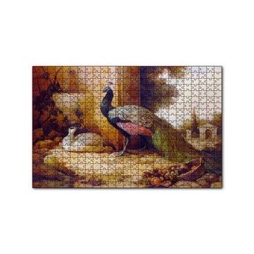 Cakapuzzle Saray Bahçesinde Bir Çift Tavuskuşu 120 Parça Ahşap Puzzle