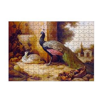 Cakapuzzle Saray Bahçesinde Bir Çift Tavuskuşu 120 Parça Ahşap Puzzle
