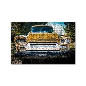 Cakapuzzle Sarı Eski Chevrolet Kamyonet 120 Parça Ahşap Puzzle