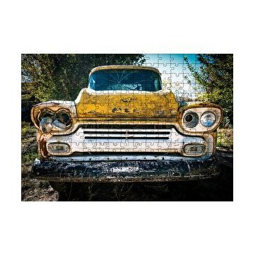 Cakapuzzle Sarı Eski Chevrolet Kamyonet 120 Parça Ahşap Puzzle