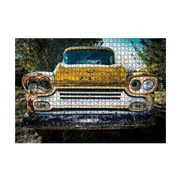 Cakapuzzle Sarı Eski Chevrolet Kamyonet 120 Parça Ahşap Puzzle