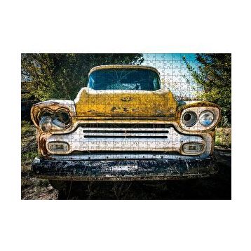 Cakapuzzle Sarı Eski Chevrolet Kamyonet 120 Parça Ahşap Puzzle