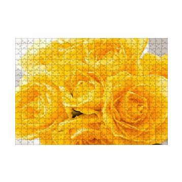 Cakapuzzle Sarı Gül Destesi Görseli 120 Parça Ahşap Puzzle