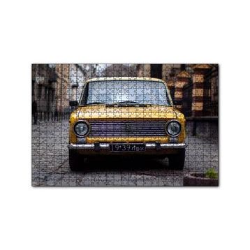 Cakapuzzle Sarı Lada Otomobil 120 Parça Ahşap Puzzle