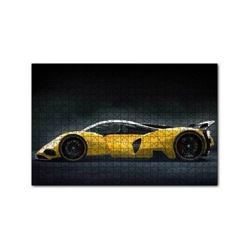 Cakapuzzle Sarı Lamborghini Yan Görünüş 120 Parça Ahşap Puzzle