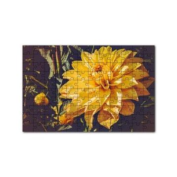 Cakapuzzle Sarı Yıldız Çiçeği Yakın Çekim 120 Parça Ahşap Puzzle