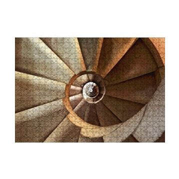 Cakapuzzle Sarmal Merdiven Üstten Görünüş 120 Parça Ahşap Puzzle