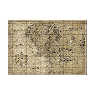 Cakapuzzle Sauron Gözünde Orta Dünya Haritası Mordor 120 Parça Ahşap Puzzle