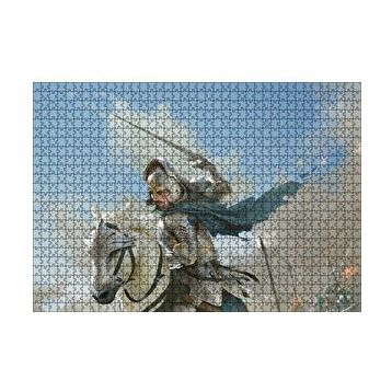Cakapuzzle Savaş Şovalye At Görseli 120 Parça Ahşap Puzzle