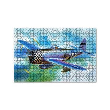 Cakapuzzle Savaş Uçağı Tuval 120 Parça Ahşap Puzzle