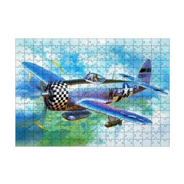 Cakapuzzle Savaş Uçağı Tuval 120 Parça Ahşap Puzzle