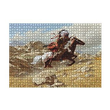 Cakapuzzle Savaşçı Kızılderili 120 Parça Ahşap Puzzle