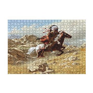 Cakapuzzle Savaşçı Kızılderili 120 Parça Ahşap Puzzle