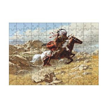 Cakapuzzle Savaşçı Kızılderili 120 Parça Ahşap Puzzle
