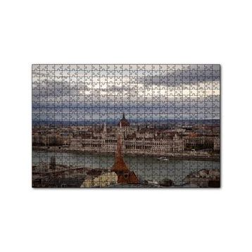 Cakapuzzle Şehri Bölen Nehir ve Tarihi Binalar 120 Parça Ahşap Puzzle