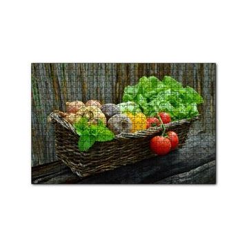 Cakapuzzle Sepette Taze Sebzeler 120 Parça Ahşap Puzzle