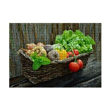 Cakapuzzle Sepette Taze Sebzeler 120 Parça Ahşap Puzzle