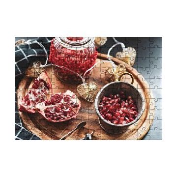 Cakapuzzle Servis Tahtası Üzerinde Narlar 120 Parça Ahşap Puzzle
