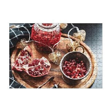 Cakapuzzle Servis Tahtası Üzerinde Narlar 120 Parça Ahşap Puzzle